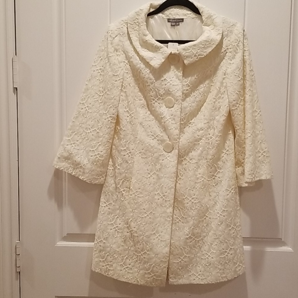Lace 3/4 sleeve overcoat